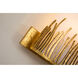 Sawgrass 3 Light 24 inch Gold Bath Light Wall Light in Gold Leaf with Antique